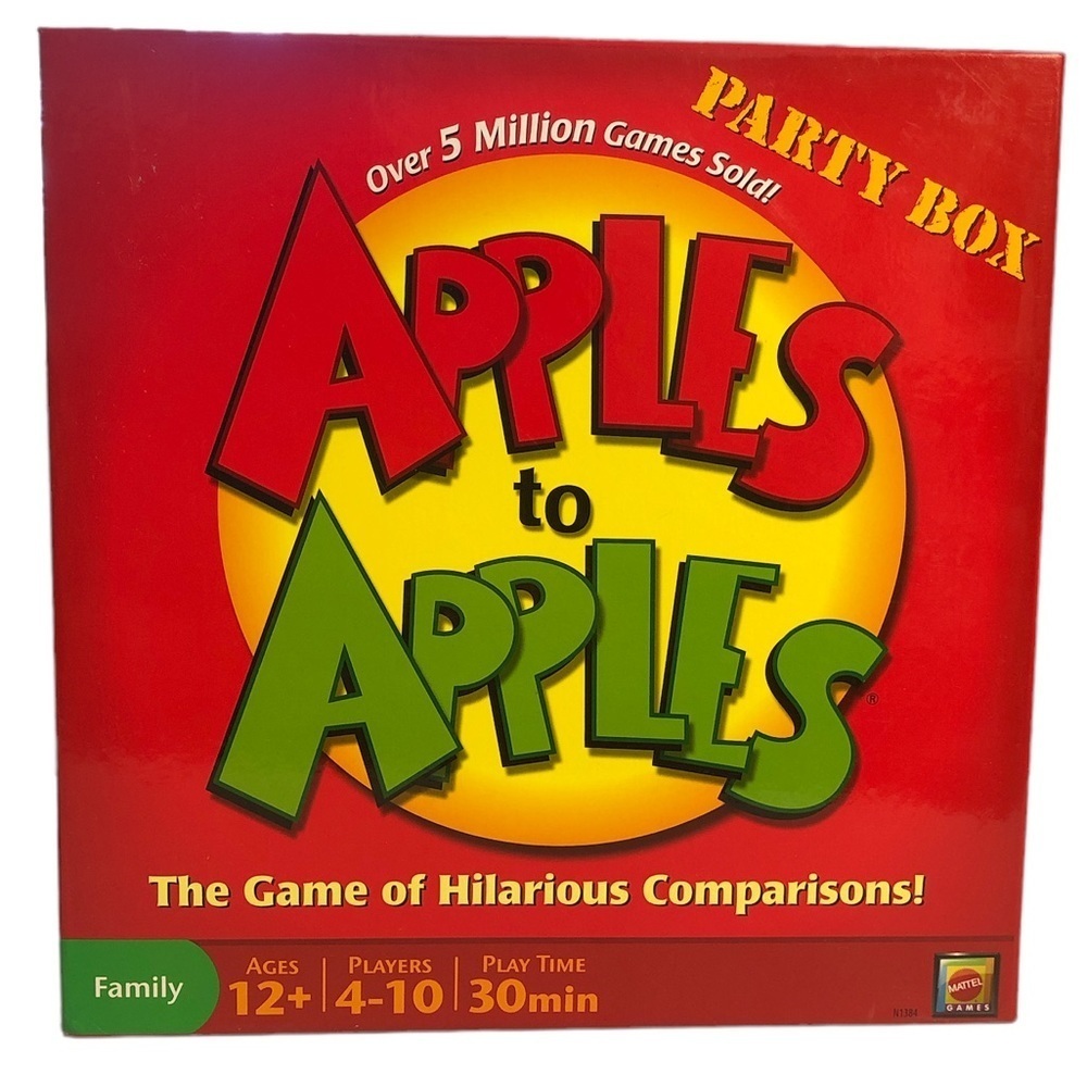 Mattel Apples to Apples Party Box Family Card Game Ages 12+ Like New​​​​